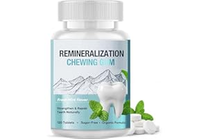 SHWD Remineralizing Gum, Hydroxyapatite Gum, Repair for Receding Gums, 120 Tablets Effectively Cleans Teeth and Freshens Breath