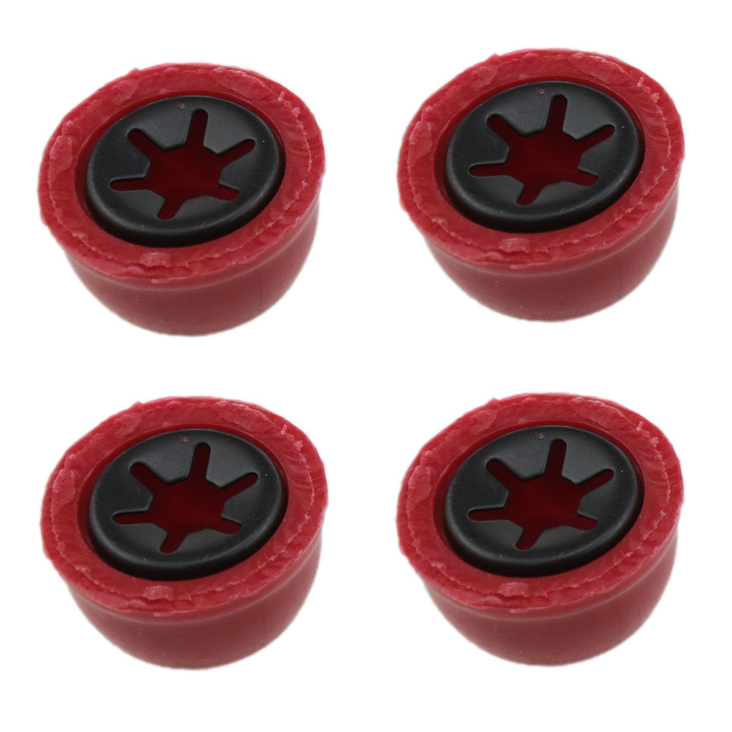 Photo 1 of Meuey Lyot Single Wheel Hubcap Replacement with Popular Red Station Wagon Comfortable Fitting Bolt Cover Cap Classic Baby Station Wagon for 1/4 inch Axle Diameter 4PCS (Red)