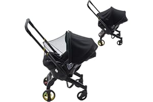 KASEEOUS Sun Shade for Doona, Baby Car Seat Cover with Sunshade UV Protection, Summer Mosquito Net for Carseat, Breathable Lightweight Canopy Covers for Girls Boys