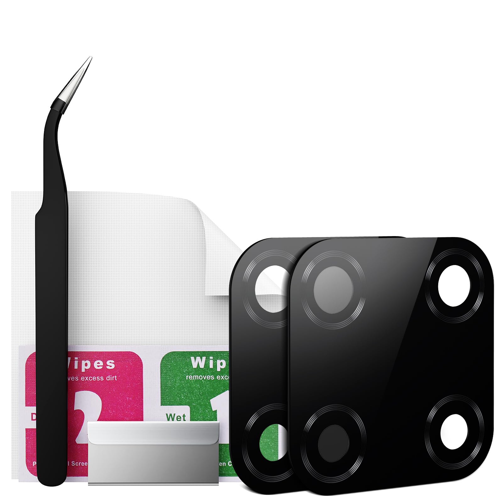 Eonpam 2 Pack Camera Glass Replacement for Realme C21Y HD Rear Lens Glass + Repair Kit — image 1