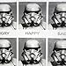 STAR WARS Mens Men's Stormtrooper Today Am Angry Happy Sad Funny T-Shirt T Shirt, White, Large US