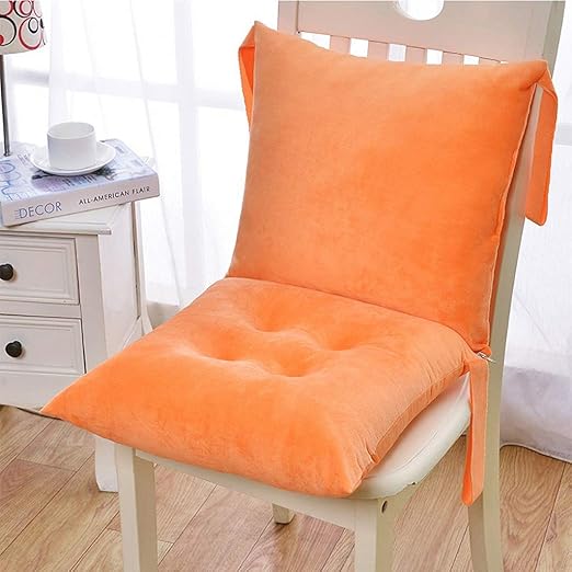 Amazon Com Lin Lon Indoor Chair Cushions Patio Furniture Deep Seat Cushion Non Slip Outdoor Cushion Detachable Cushion Backrest Set Of 2 Color Orange Size 40x40cm Home Kitchen