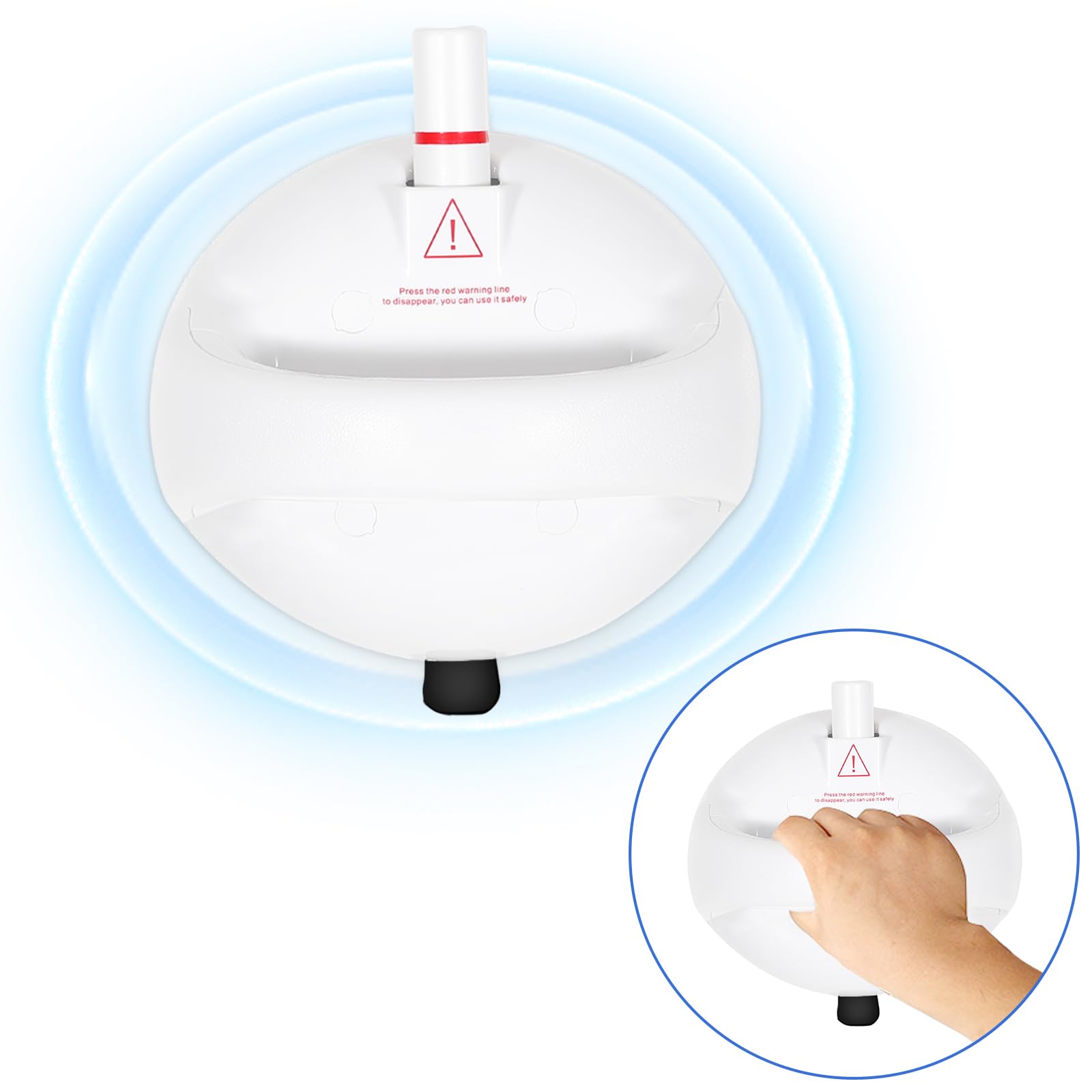 2024 Upgraded Safety Grab Bars Suction Cup for Bathtubs and Showers, 5 Inches 418 Pounds Load Capacity, Safety Shower Grab Bar for Elderly, Grab Bar for Seniors, Bathroom Grab Bars, White