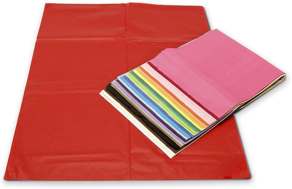 Creative Hobbies Rainbow Color Tissue Paper Bonus Pack, 20" x 26" Sheets, Assorted Colors, Pack of 100 Sheets!: Home & Kitchen