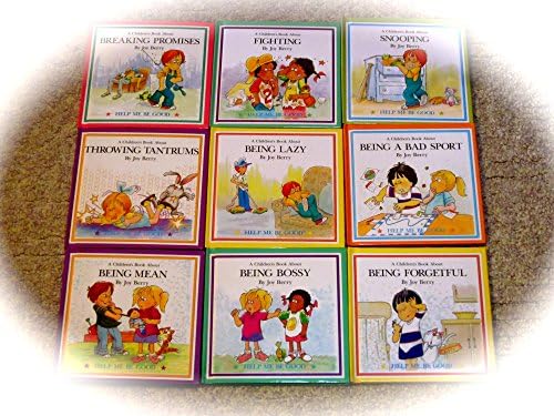 Set of Nine "Help Me Be Good" Hard Covers by Joy Berry (Fighting; Being Mean; Being Bossy; Being Forgetful; Being a Bad Sport; Being Lazy; Throwing Tantrums; Snooping; Breaking Promises)