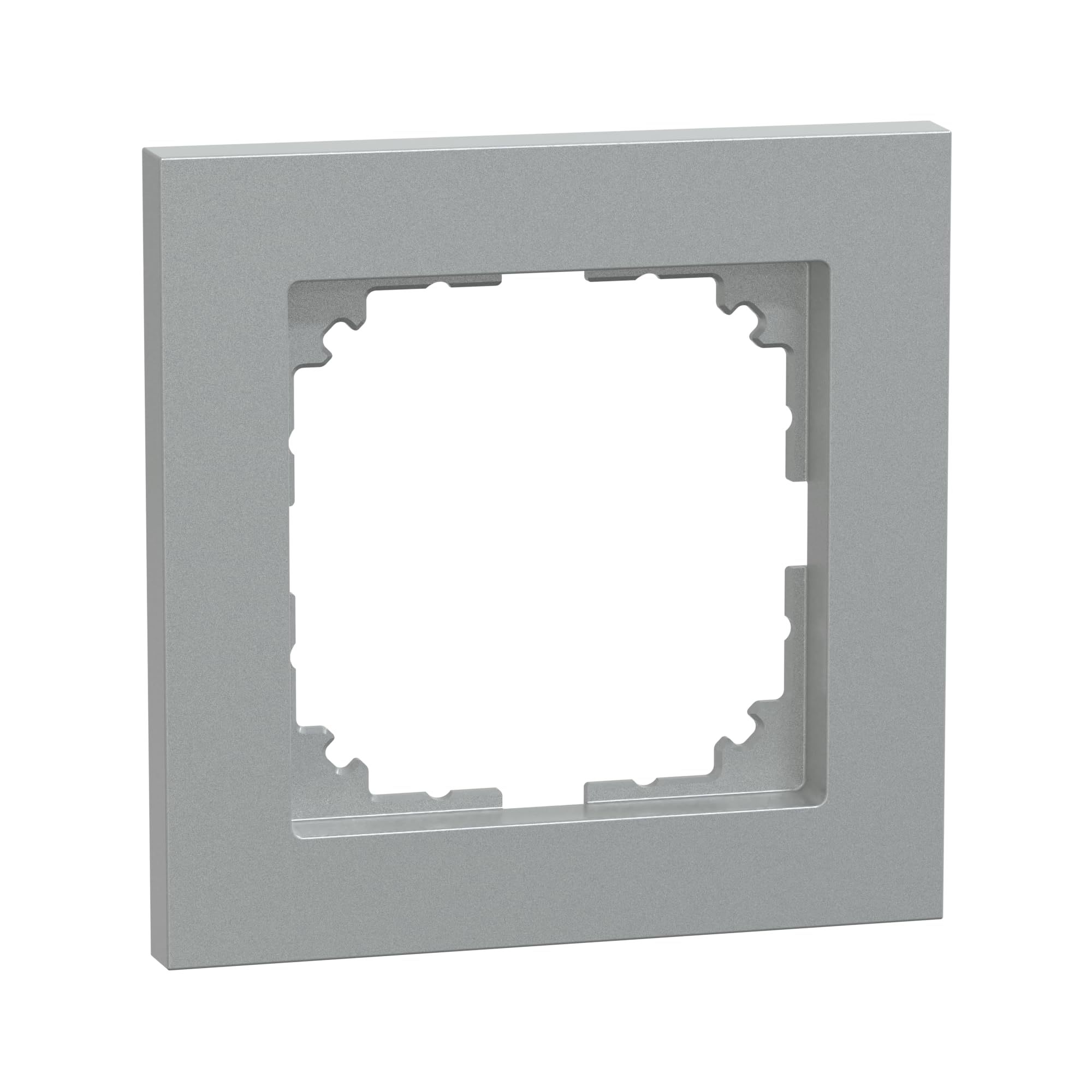 Merten M Pure Aluminium Frame 1 Sockets (Pack of MEG4010 Pi-3660