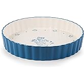 Wisenvoy Pie Pan Tart Pan Quiche Ceramic Pie Dish Pie Plate Tart Pans 9 inch Deep Dish Pie Pan Quiche Pan