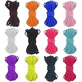 Ewparts Elastic Cord 2mm 12 Color Elastic Band for Sewing Round Elastic Cording Elastic Bracelets String Elastic Rope for Sew
