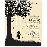 To Be Nobody But Yourself - E.E. Cummings 11x14 Unframed Motivational Wall Art - Literature Book Posters for English Classroom, Home Office or Anywhere you Want Motivational Posters - Literary Print