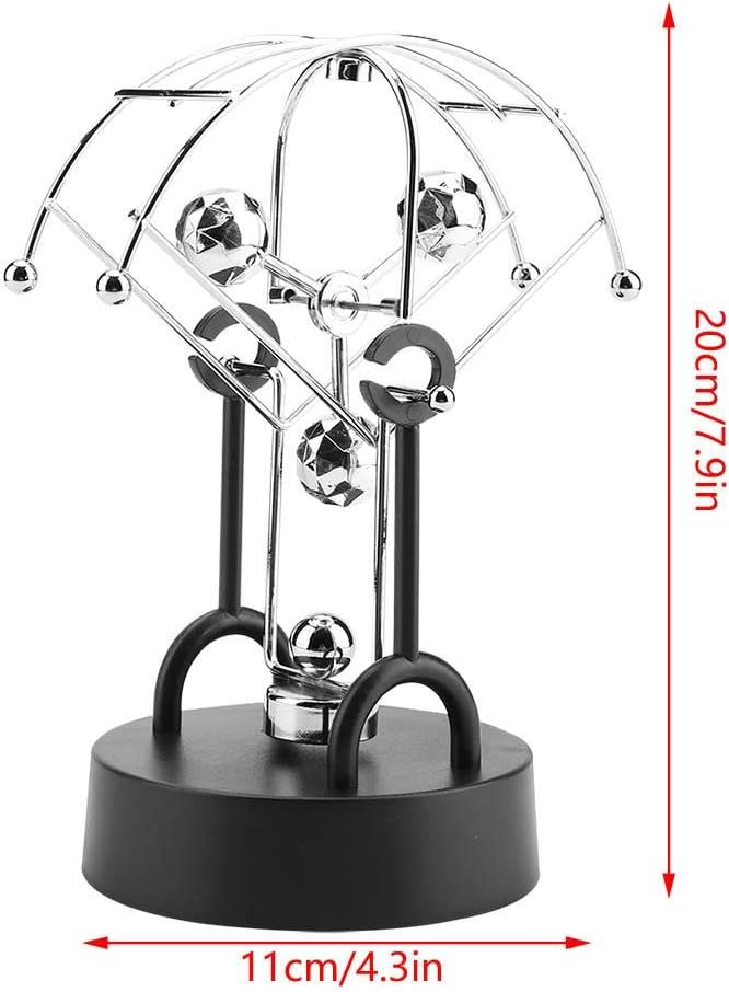 Hztyyier Electronic Perpetual Motion 11 * 20 cm Bilateral Rotation Physical Swing Toy Newton's Cradle for Office Home Decoration(B102) Gifts - Image 3