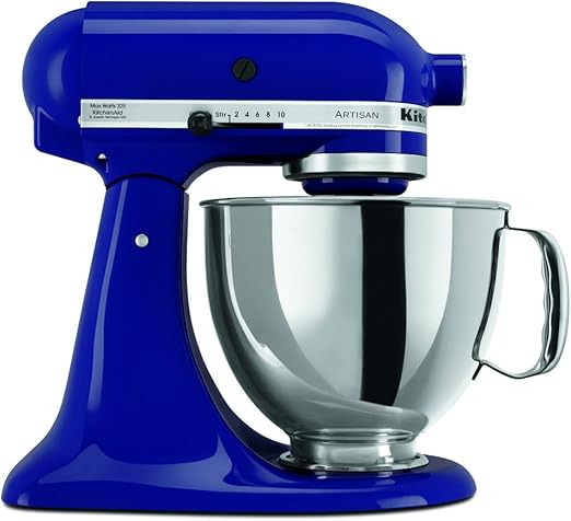 Amazon Com Kitchenaid Rrk150bu 5 Qt Artisan Series Cobalt Blue Renewed Electric Stand Mixers Kitchen Dining