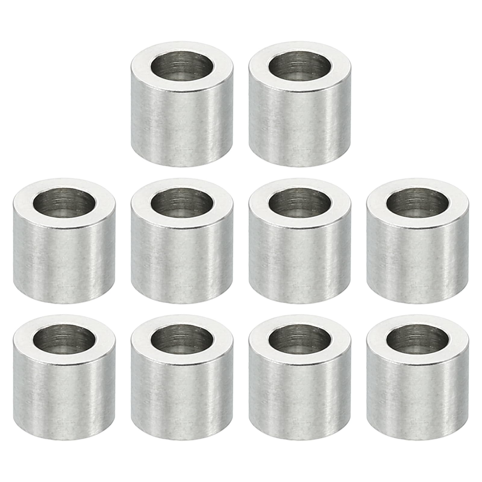 PATIKIL M4 Stainless Steel Spacers, 10 Pcs Metal Spacer Stainless Steel 4.1mm ID x 7mm OD X6mm L Stainless Steel Spacers Screw Standoff Round for 5/32inch or M4 Screw Bolts