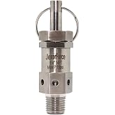1/4" NPT Pressure Relief Valve 304 Stainless Steel Adjustable Range 0-15PSI