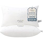 Ashler Home Deco Outdoor Waterproof Pillow Inserts - 12 x 20 Pillow Inserts Set of 2, Water Resistant Patio Furniture Pillows Decorative for Garden, Hypoallergenic Lumbar Pillow for Sofa Couch