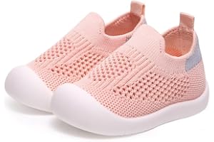 DUBUTO Baby Shoes Boys Girls Breathable Non-Skid Walking Sock Shoes First Walking Shoes With Soft Rubber Sole Infant Toddler Slipper Sneaker
