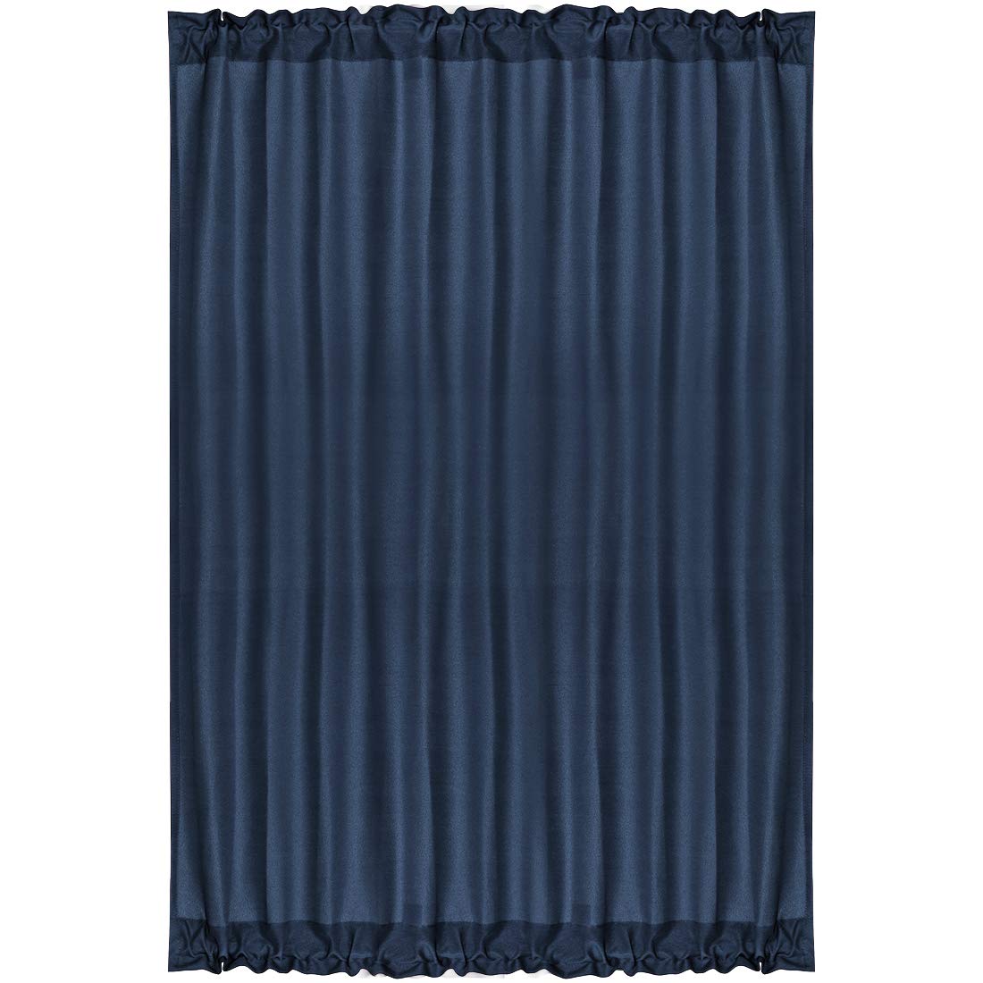 PiccoCasa Sliding Glass Door Curtain Panels - Thermal Insulated Solid Blackout Curtains Drapery 54x72 Inches Front Porch/French Door Window Coverings- 1 Panel, Navy Blue