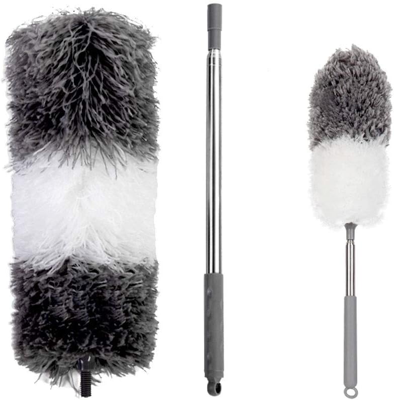 Electrostatic Duster Extendable Duster Telescopic Long Handle Microfibre Head Flexible