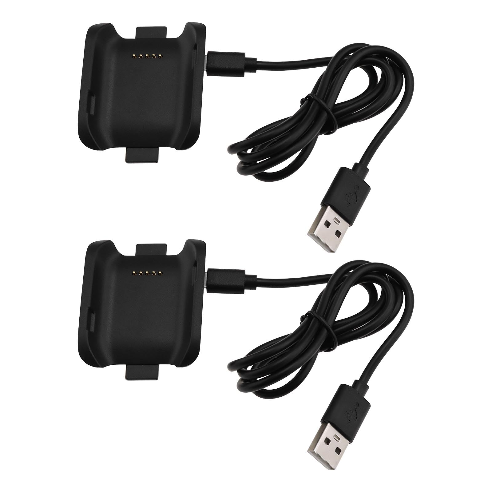 Photo 1 of OTOTEC 2 Sets Smart Watch Charger Base with USB Cable ONLY Compatible with Samsung Galaxy Gear SM-V700 Smart Watch Accessory Black 70cm