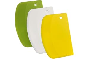 13.5x9cm/5.31x3.64'' Dough Scraper, Pastry Scraper Plastic Bench Cutter, Bowl Scrapers Dough Bread Cutters for Cake Decoratin