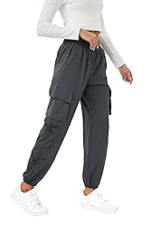 COPYLEAF Womens Parachute Cargo Pants with Pockets