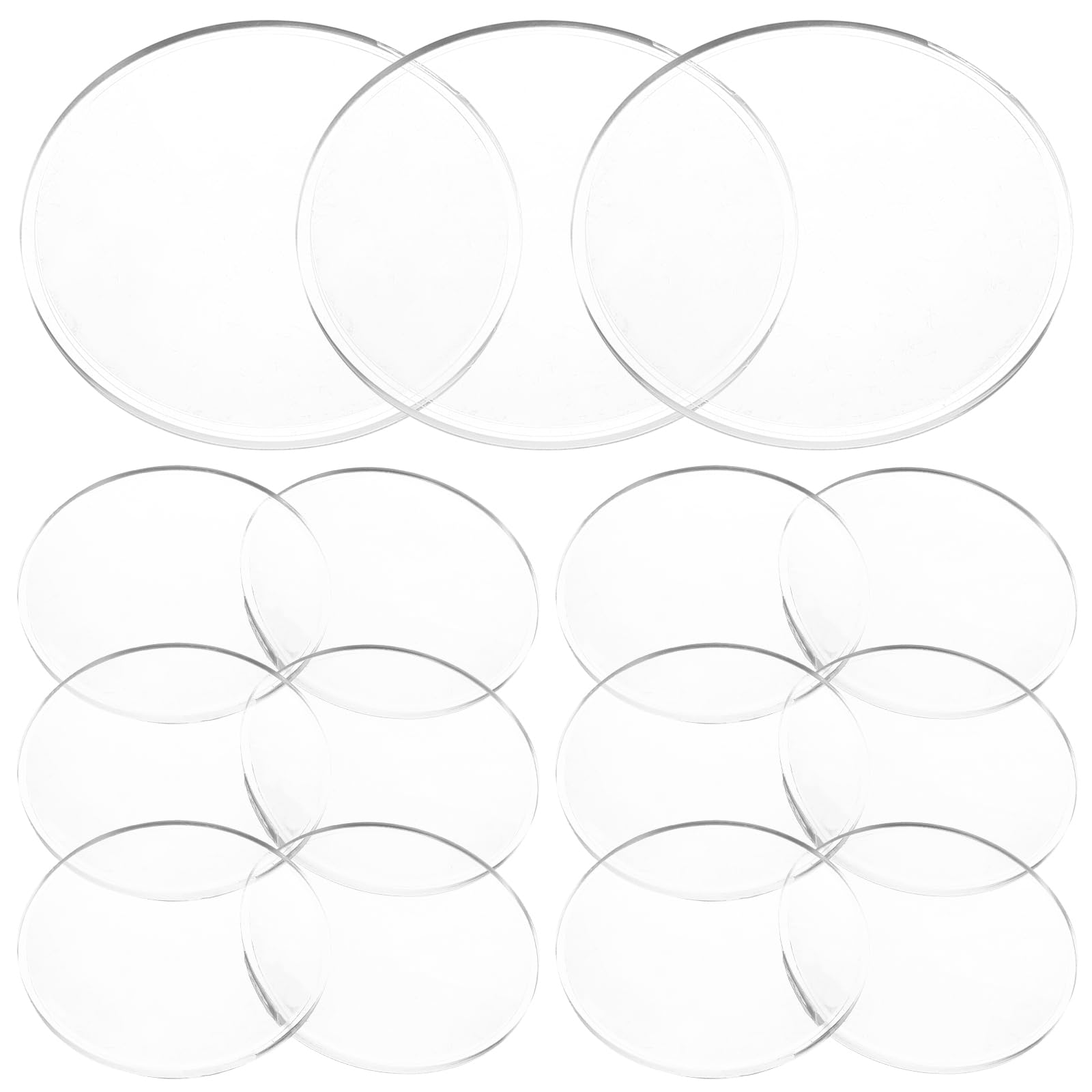 iplusmile 40pcs Biconvex Magnifying Glass Lens Set, Portable 30X Handheld Magnifier for Seniors for Reading Maps, Jewelry Inspection, Watch Repair, Computer Tasks - 42mm Diameter