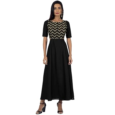 knee length dresses for ladies Printed Marron Long Maxi Dress
