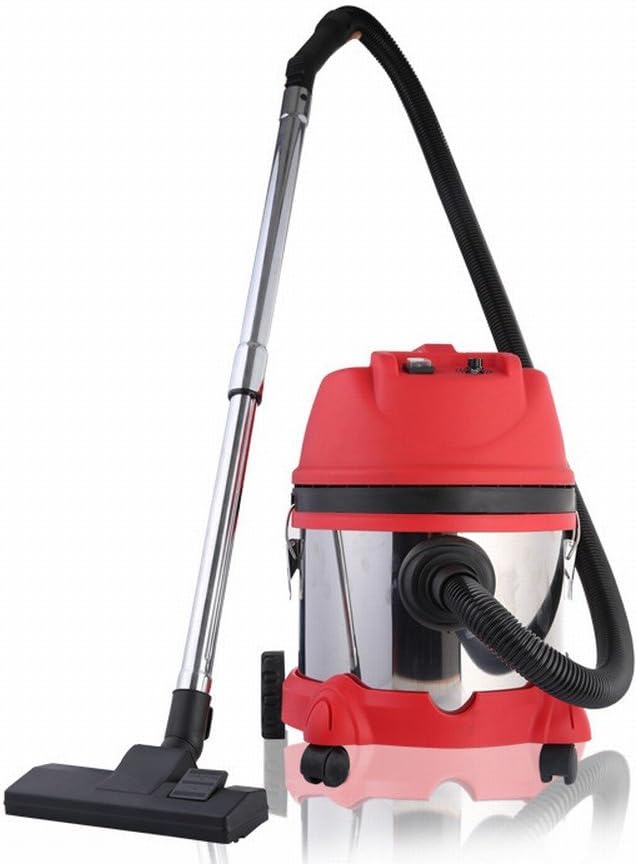 Commercial Industrial Vacuum Stepless Speed Super Vacuum Cleaners Household Wet and Dry Blow 1600W,Red,400 * 400 * 530mm