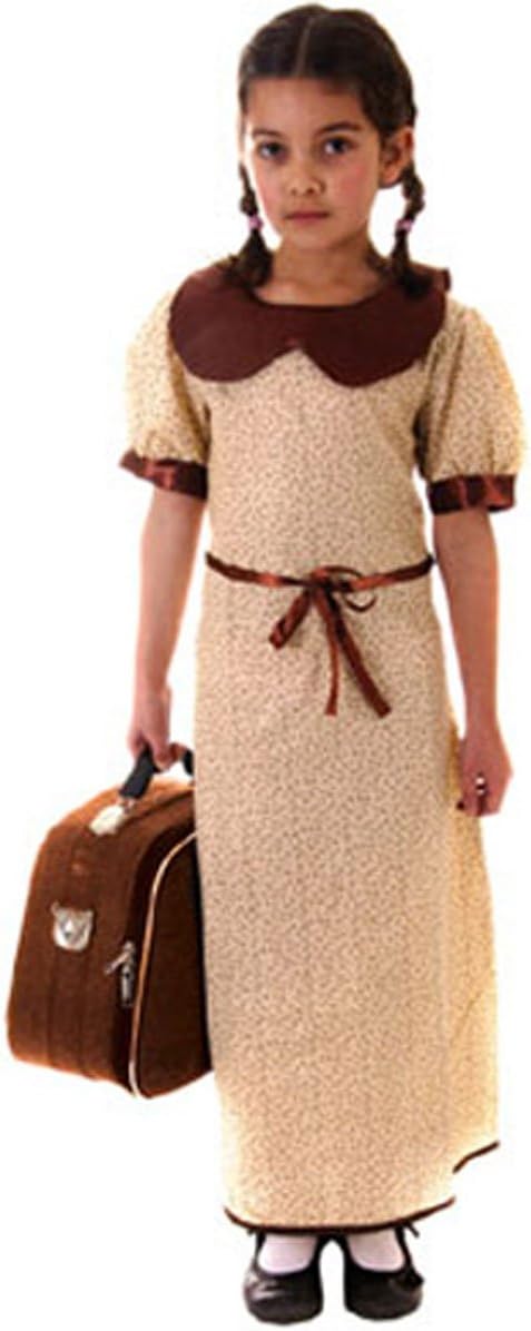 Girls Evacuee Victorian Bonnet FancyDress Up Costume/Outfit School Book Week/Day (7-9 years)