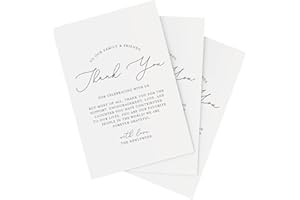 Bliss Collections Thank You Cards - Cards for Weddings, Receptions, Bridal Showers, Baby Showers, Graduations, Special (Moder