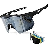 HAAYOT Polarized Sports Sunglasses for Men Women Youth Baseball Cycling Running Softball Biking Glasses 5 Lenses