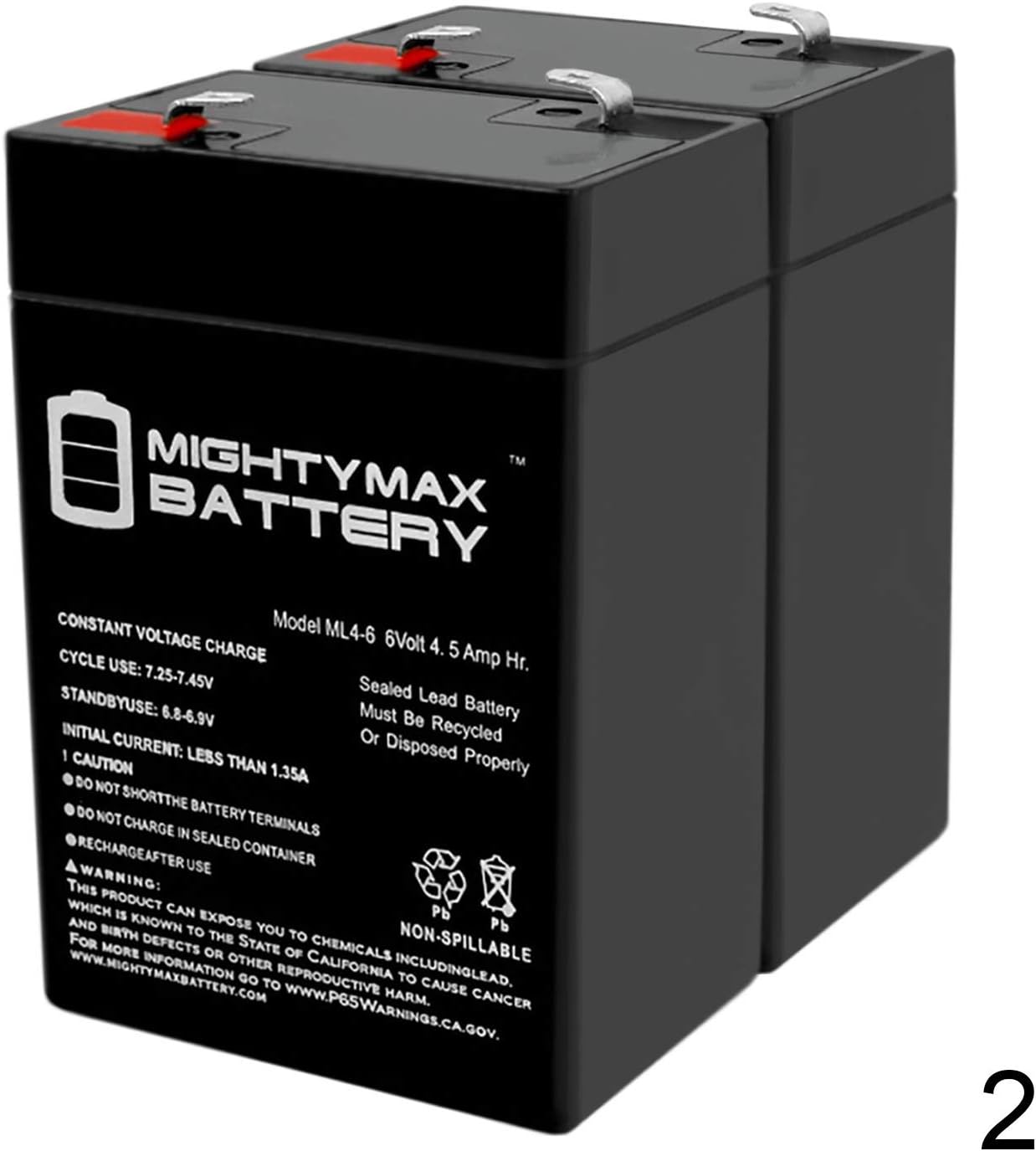 Amazon Com Mighty Max Battery 6 Volt 6v 4 5ah Rechargeable Deer