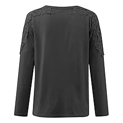 Women's Plus Size Long Sleeve Shirts Lace Hollow