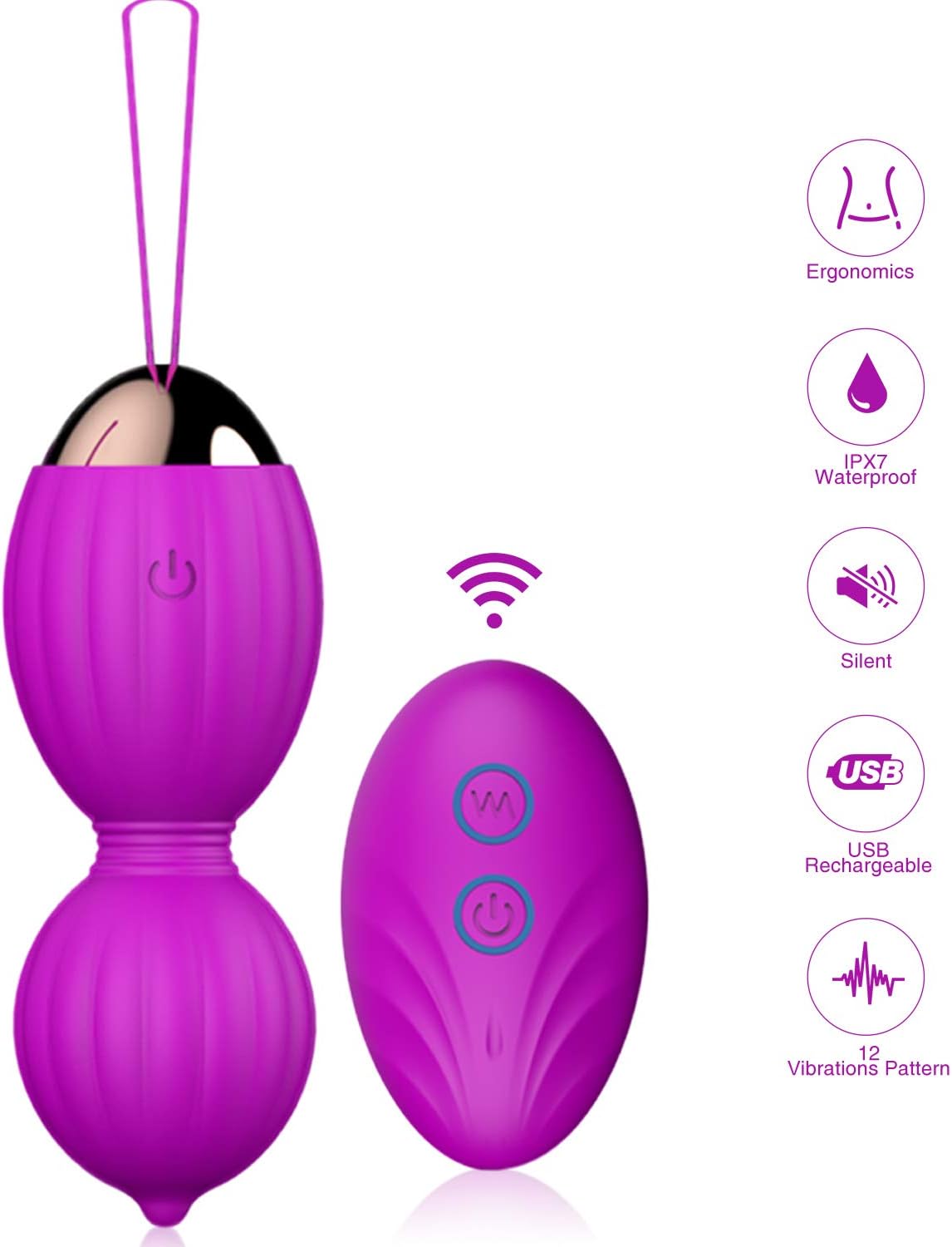 Kegel Balls Exercises Weight, Pelvic Floor Exerciser Tightening & Regaining Bladder Control- Doctor Recommended for Beginners & Advanced | Prevent Prolapse - 1