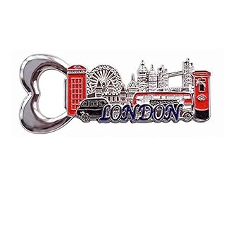 Londres FAMOSO horizonte Iconos ABREBOTELLAS Imán Nevera Por ...