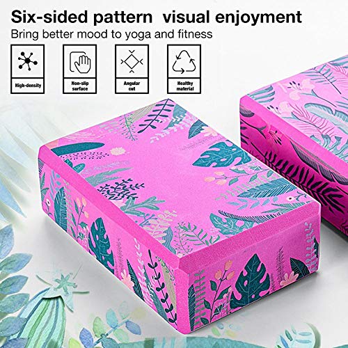 Rubyu-Set-of-2-Yoga-Blocks-Yoga-Block-High-Quality-Yoga-Block-Stable-and-Non-Slip-Yoga-Pilates-Training-Stretching-Exercises-for-Beginners-and-Advanced-Players-Colourful