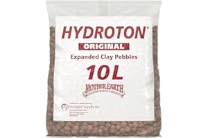 MOTHER EARTH PRODUCTS Hydroton Original Clay Pebbles - 10 Liter | Lightweight Expanded Clay Aggregate Made in Germany