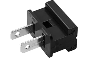 SPTDACSFP 5 Pack SPT-2 Vampire Plug Male Plug, Zip Plug, Slip Plug, Gilbert Plug for Christmas Party Lighting (Black, SPT-2 Male)