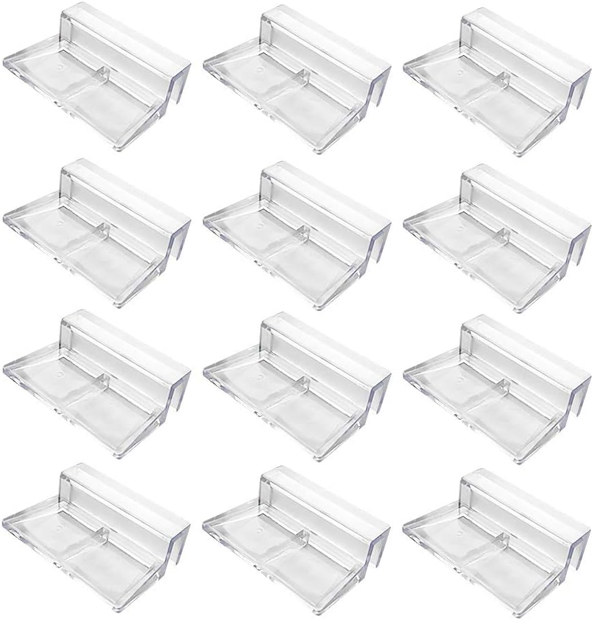 FYSL 12 Pcs Aquariums Fish Tank Acrylic Clips Aquarium Fish Tank Glass