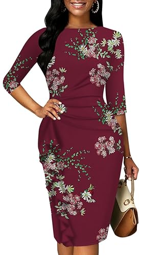 Amazon Church Dresses Usa Yajedo Womens 3/4 Sleeve Formal Church
