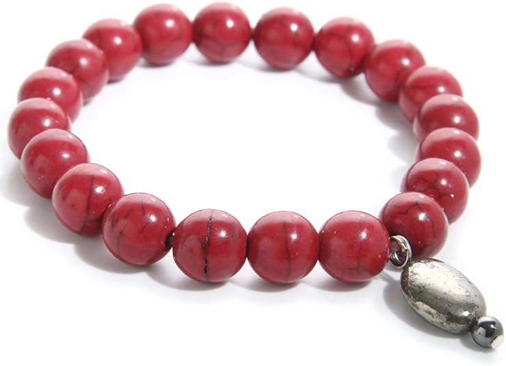 Amazon Com Mens Pulsera Espiritual En Rojo Carmesi Jewelry