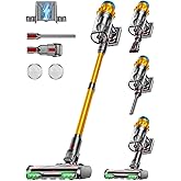 AIDTIPS Cordless Vacuum Cleaner, 650W/55KPA/70 Mins Vacuum Cleaners for Home with Self-Standing, Anti-Tangle Brush, Smart Display and 1.8L Cup Cordless Stick Vacuum Cleaner for Pet Hair/Carpets