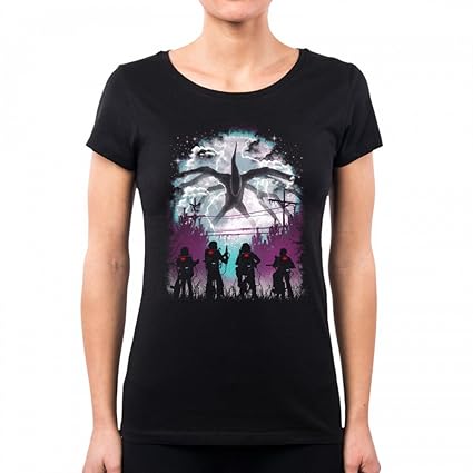 PacDesign T-Shirt Damen Stranger Things There's Something Strange TV Series Vt0052a