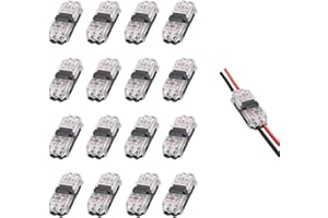 MAVELOVS Low Voltage Wire Connectors, Wire Tap 20-24 Gauge Wire Connectors Splicer, I Type 2 Pins 16 Pack