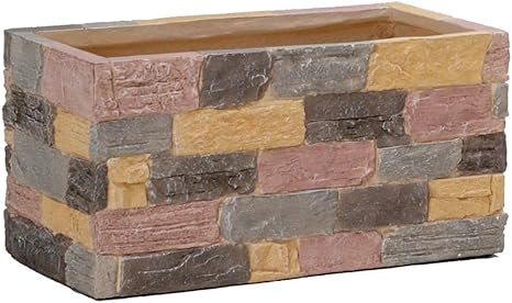 Amazon プランター レンガ調 ガーデニング 玄関 ベランダ 植木鉢 幅60cm プランター