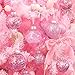 Sea Team Shatterproof Clear Plastic Christmas Ball Ornaments Decorative Xmas Balls Baubles Set with Stuffed Delicate Decorations (70mm/2.76 inch 24-Pack, Pink)