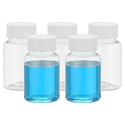 PATIKIL 5 Pcs 80ml Reagent Bottles, PET Wide Mouth