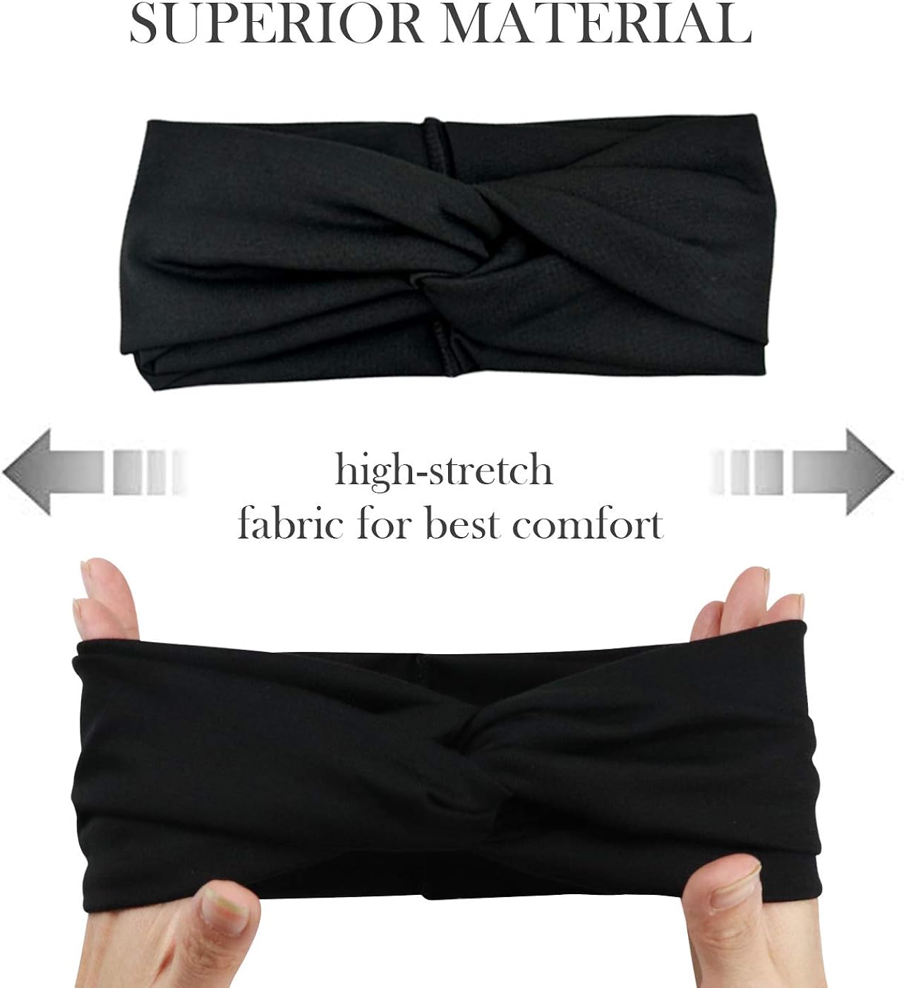DRESHOW 8 Pack Headbands for Women Yoga Hairbands Vintage Criss Cross Knot Head Wrap: Clothing