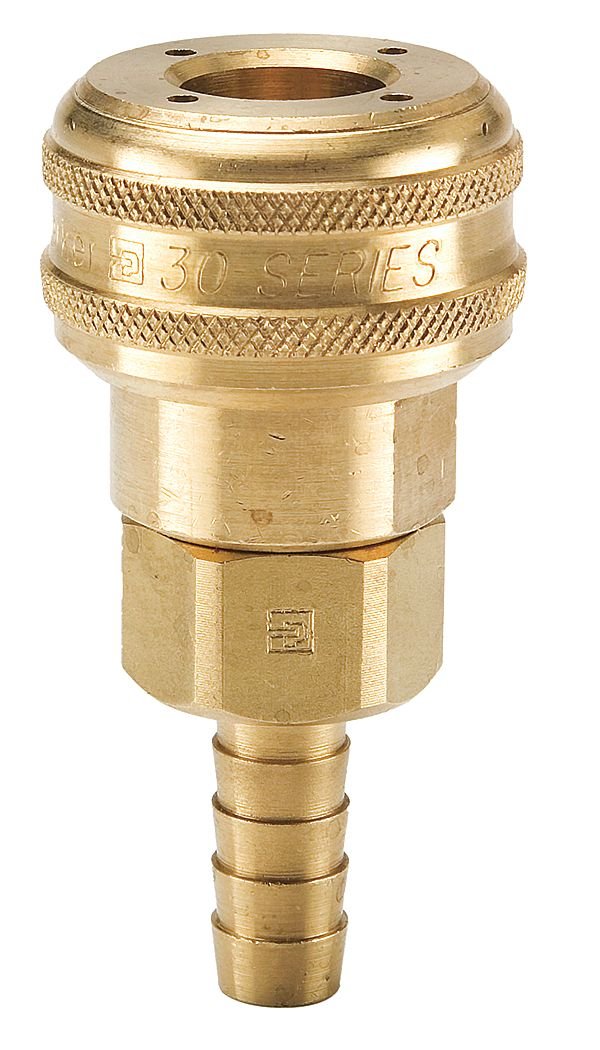 Coupler Body, Brass, Hose Barb, 110 cfm Air Tool Fittings