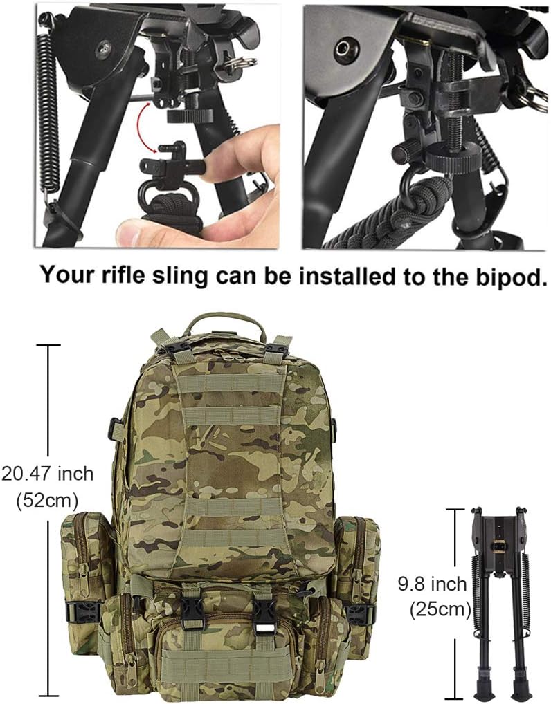 CVLIFE 9-13 Inches Bipod with Solid Sling Adapter Base : Gun Monopods Bipods And Accessories : Sports & Outdoors