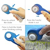 Headley Tools 45mm Rotary Cutter with 5 Extra Blades Ergonomic Left/Right view 3